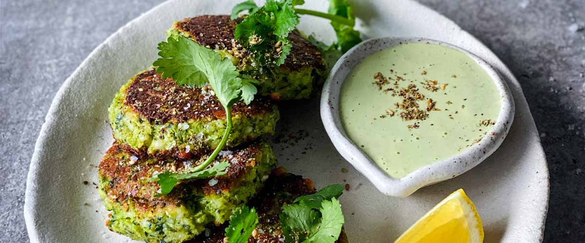 Broccoli, Zucchini &amp; Haloumi Fritters