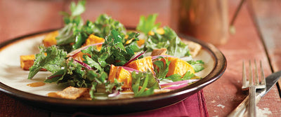 Autumn Toasted Pita and Kale Salad