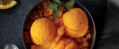 Carrot Orange Ice with Ginger and Olive Oil