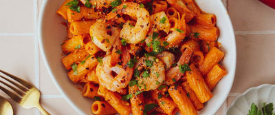 Creamy Roasted Red Capsicum Rigatoni