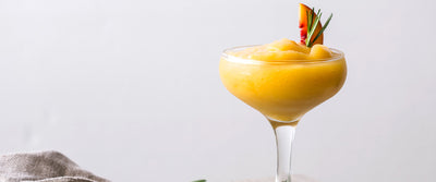 Frozen Peach and Rosemary Margarita