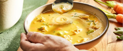 Root Vegetable Soup and Dumplings