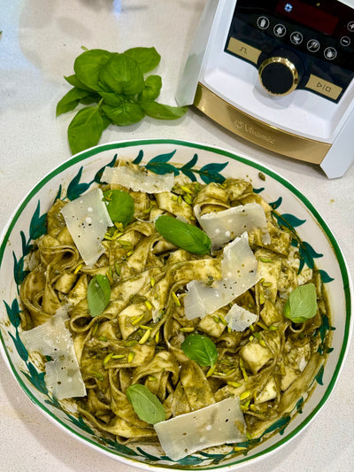 Simon Family Creamy Basil Pesto Pasta