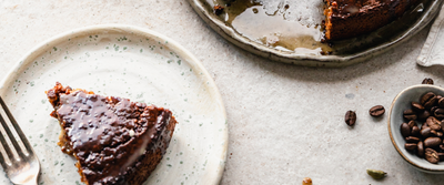 Coconut, Coffee & Cardamom Drizzle Cake
