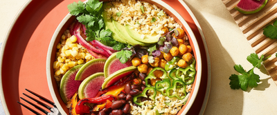 Coriander Lime Cauliflower Rice Bowls